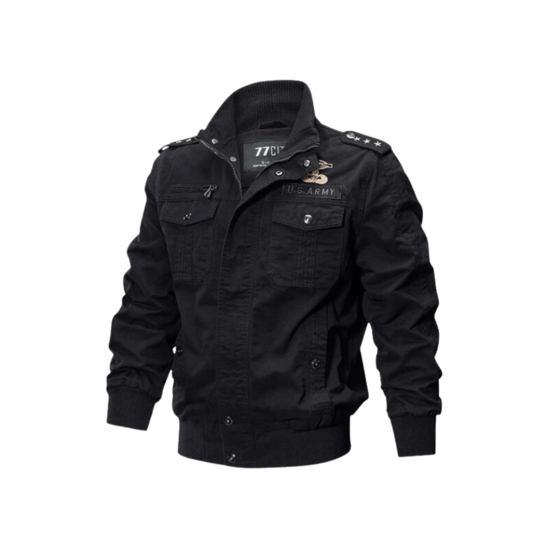 Military Tactical Aviator Jacket with Functional and Durable Design